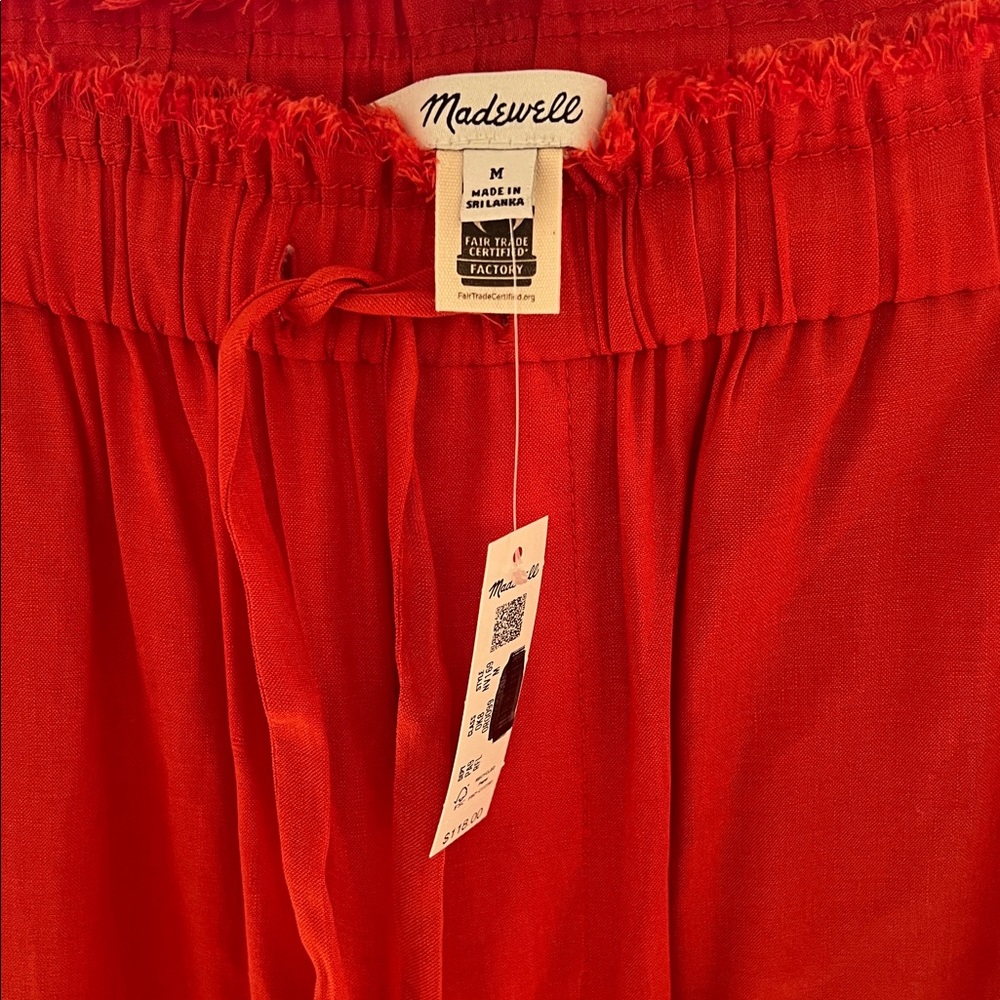NWT / Madewell Raw-Edge Drawstring Pant - Picture 9 of 11